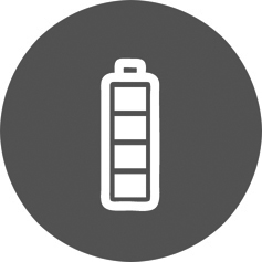 icoon batterij-klein grijs